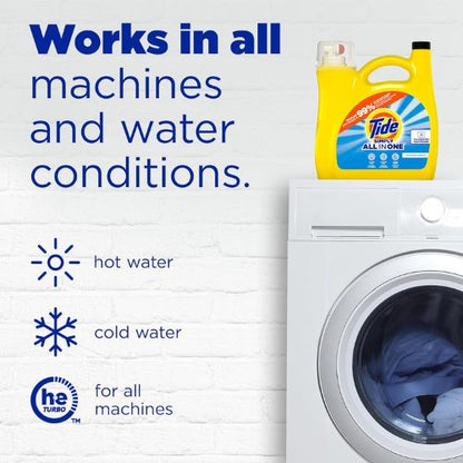 Tide Simply All-In-One Liquid Laundry Detergent, Refreshing Breeze Scent, 128 Loads, 168 fl oz