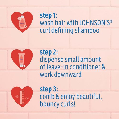 Bundle of Johnson's Kids Curl-Defining, Frizz Control, Tear-Free Kids Shampoo