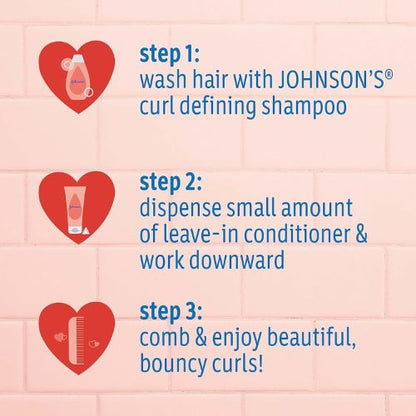 Bundle of Johnson's Kids Curl-Defining, Frizz Control, Tear-Free Kids Shampoo
