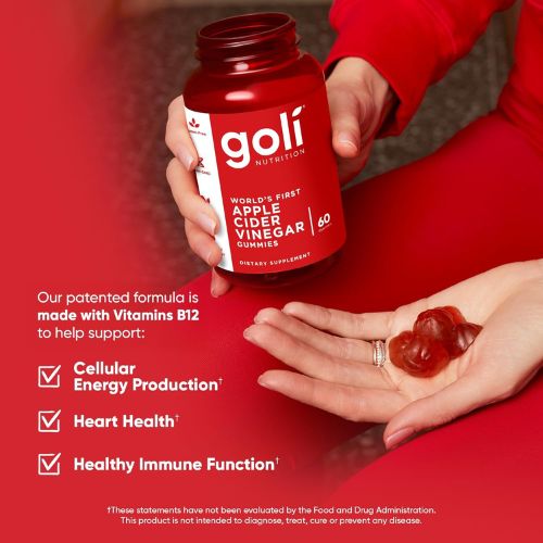 Goli Apple Cider Vinegar Gummies - Worlds First ACV Gummy 60 Gummies