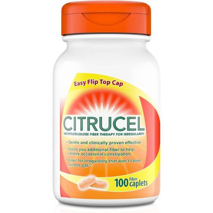 CITRUCEL Fiber Therapy for Occasional Constipation Relief, 100 Tablets