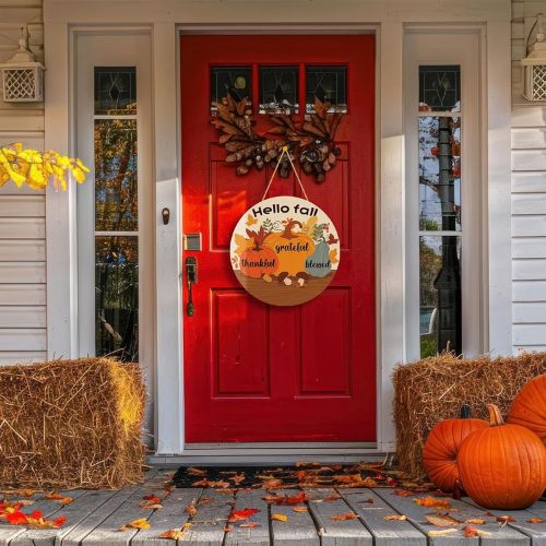 Fall Decorations for Home - Welcome Sign for Front Door