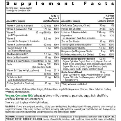 Rainbow Light Prenatal Multivitamin One + for Women with Probiotics | 150 Caplets