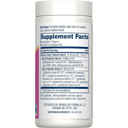 Renew Life Women's Care Probiotic 25 Billion CFU