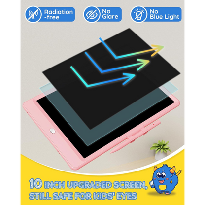 TEKFUN 10" LCD Colorful Drawing Tablet for Kids Pink