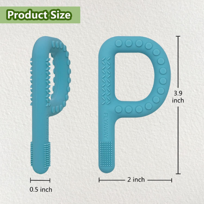 Sensory Chew Toys 4-Pack  Silicone P-Shape Teething and Oral Motor Toys for Babies
