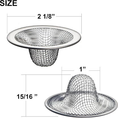 6-Pack Mesh Sink Drain Strainers with 2.125" Top and 1" Basket