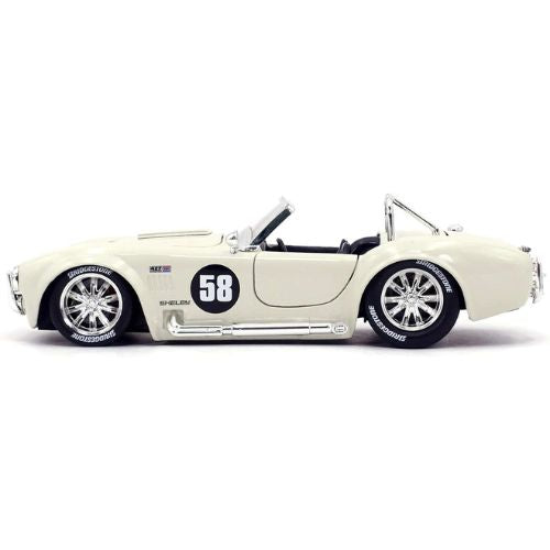 Jada Toys Bigtime Muscle 1:24 1965 Shelby Cobra 427 S/C Die-Cast Car – White