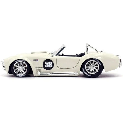 Jada Toys Bigtime Muscle 1:24 1965 Shelby Cobra 427 S/C Die-Cast Car – White