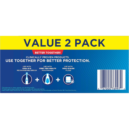 Crest Pro-Health Advanced Deep Clean Mint Toothpaste, 2 Count (Pack of 1)
