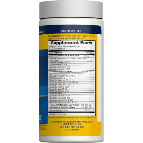 RenewLife Extra Care Ultimate FLORA Probiotic, 60 capsules