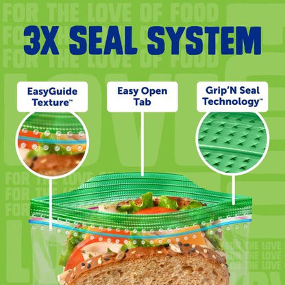 Ziploc Sandwich & Snack Bags, Food Storage, Easy Open & Close, 105 Count