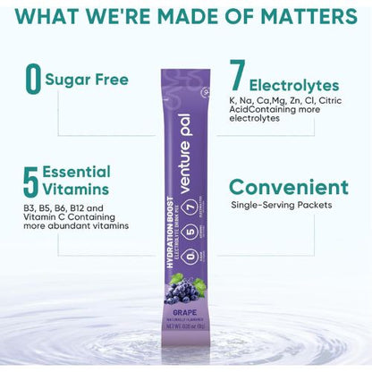 Venture Pal Sugar Free Electrolyte Packet, Liquid Daily IV Hydration Powder