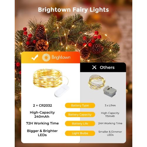 12 Pack 7ft Battery Operated LED Fairy Lights for Xmas Decoration