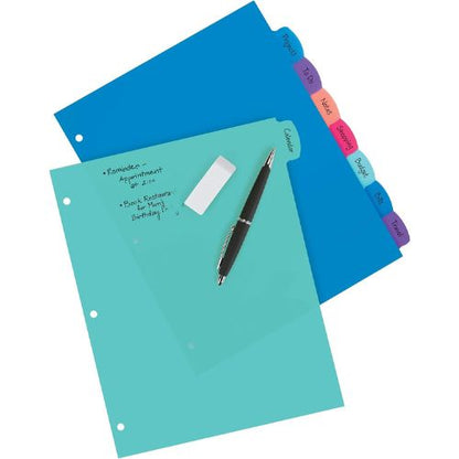 Avery Big Tab Write & Erase Dividers, 8-Tab, Pastel, 1 Set