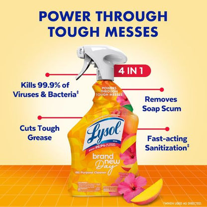 Lysol All Purpose Cleaner Spray, Disinfectant, Mango, 32oz
