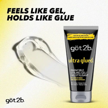 Got2B Ultra Glued Hair Gel, Extra Strong Hold, 6 Fl Oz + 1.25 Fl Oz