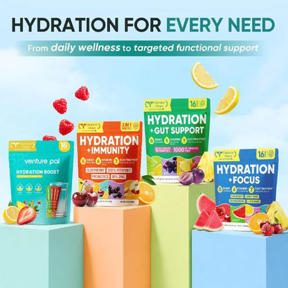 Venture Pal Sugar Free Electrolyte Powder, Liquid Daily IV Hydration Packet