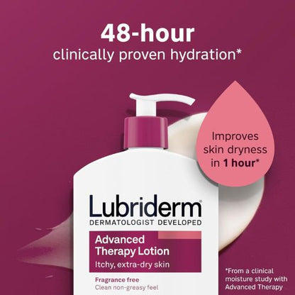 Lubriderm Advanced Therapy Hand & Body Lotion, Fragrance Free, 32 fl. oz