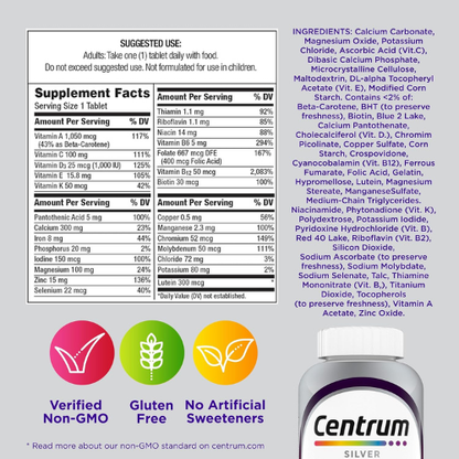 Centrum Silver Women's Multivitamin for Women 50 and Over, 200 Tablets