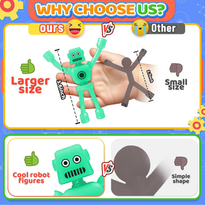 Magnetic Robot Men Travel Toys 5PC Fidget Magnets for Kids