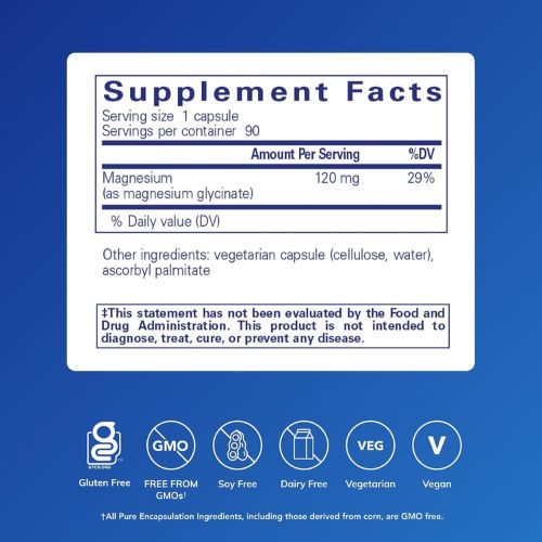Pure Encapsulations Magnesium (Glycinate), 90 Capsules