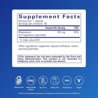 Pure Encapsulations Magnesium (Glycinate), 90 Capsules