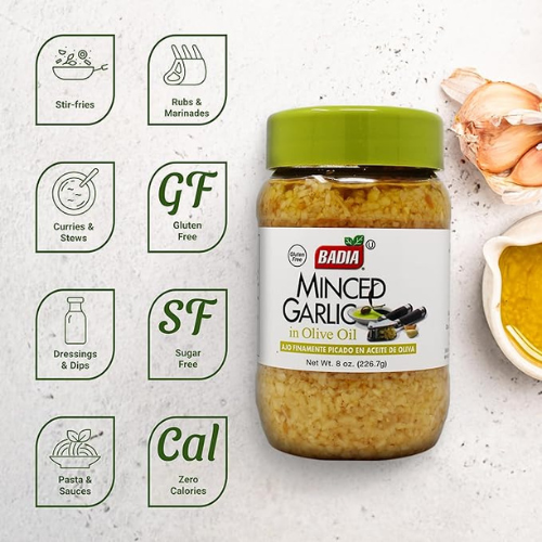 Badia Minced Garlic – 8 oz Jar