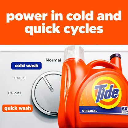 Tide Liquid Laundry Detergent, Original Scent, 125 fl oz