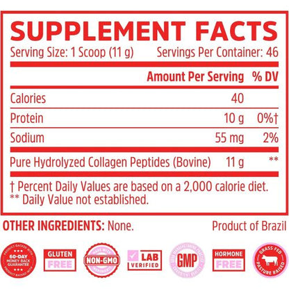 Zhou Collagen Peptides Supplement - 18 oz Jar (46 Servings)