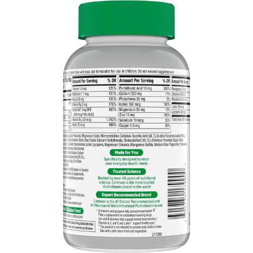Centrum Silver Multivitamin for Adults 50 and Over, 220 Tablets