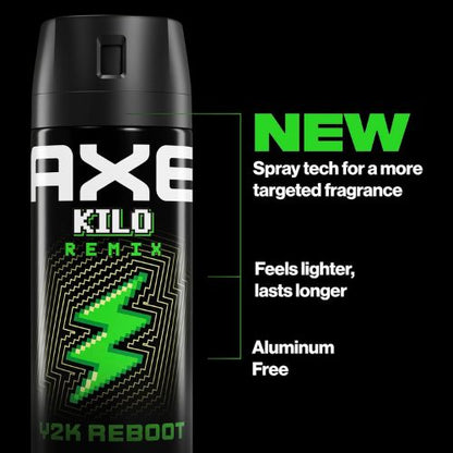 AXE Y2K Reboot Underarm Deodorant Body Spray Kilo Remix, & 2.9 oz