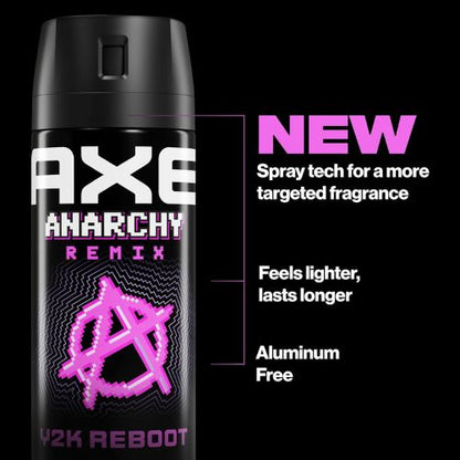 AXE Y2K Reboot Underarm Deodorant Body Spray Anarchy Remix, & 2.9 oz