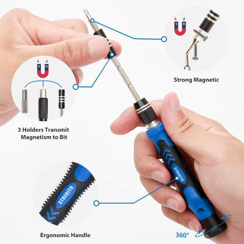 STREBITO 142-Piece Precision Screwdriver Set – Magnetic Repair Kit