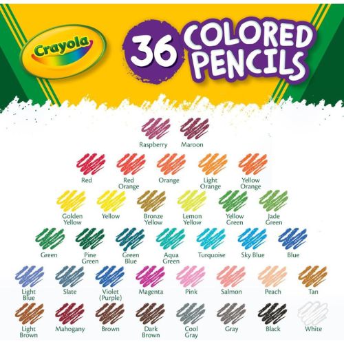 Crayola Colored Pencils (36ct), Teacher School Supplies for Kids & Adults
