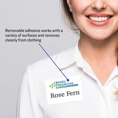 Avery® Flexible Printable Name Tags, 2-1/3" x 3-3/8", Matte White