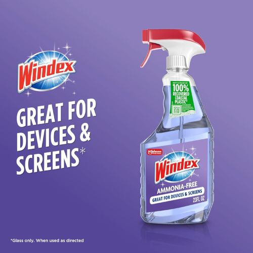 Windex Ammonia Free Glass and Window Cleaner Spray, 23 oz