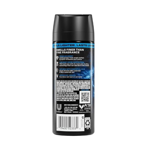 AXE Fine Fragrance Collection Body Spray Blue Lavender Freshness 2.9 oz