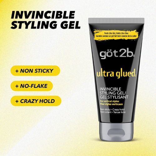 Got2B Ultra Glued Hair Gel, Extra Strong Hold, 6 Fl Oz + 1.25 Fl Oz