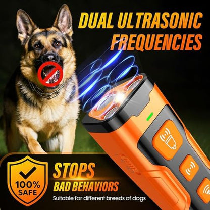Ultrasonic Bark Control Device – 6 Modes, 23ft Range, Rechargeable & Safe