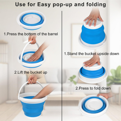 Collapsible Mop & Ice Bucket , 5L (1.3 Gallon).
