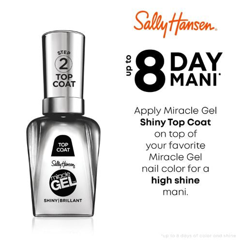 Sally Hansen Miracle Gel™, Shiny Top Coat, Long Lasting, Gel-Like Formula