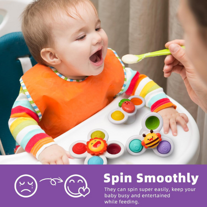 LiKee Suction Cup Spinning Sensory Toys for Babies & Toddlers