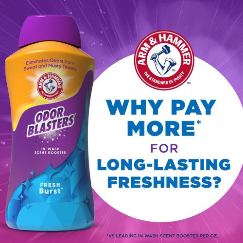 ARM & HAMMER Odor Blasters Laundry Scent Booster, Fresh Burst Scent 45 oz
