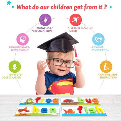 KMUYSL See & Spell Learning Toys for Kids , Set for Boys & Girls.
