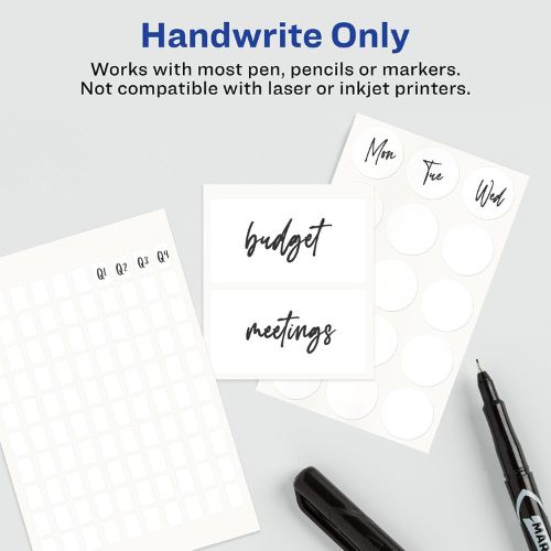 Avery Multi-Use Removable Labels, 1/2" x 3/4", White, Non-Printable