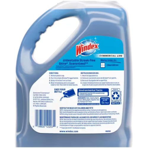 Windex 1 Gallon Refill, Glass Cleaner Refill Refill 1 Gallon Original