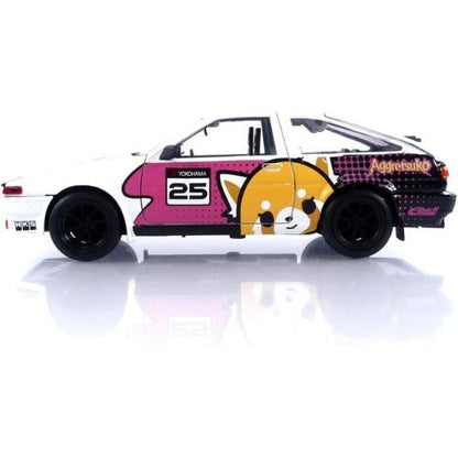 Jada Toys Sanrio 1:24 1986 Toyota Trueno Die-Cast Car & Aggretsuko Figure