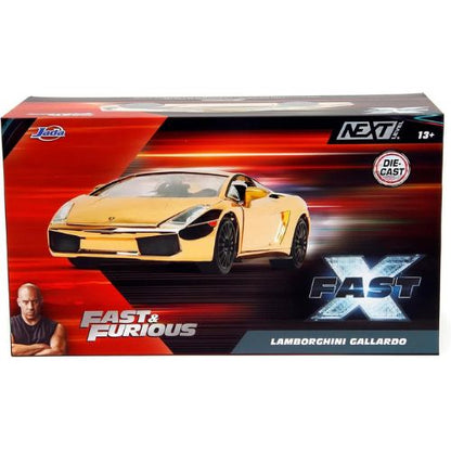 Fast & Furious 1:24 Lamborghini Gallardo Gold Chrome Die-Cast Car
