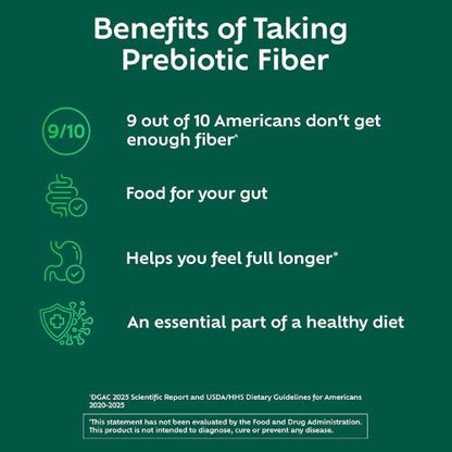 Benefiber Prebiotic Fiber Supplement Powder, Unflavored, 124 Teaspoons